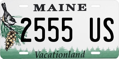 ME license plate 2555US