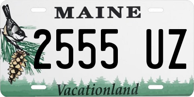 ME license plate 2555UZ