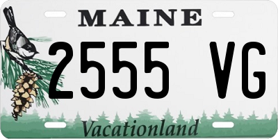 ME license plate 2555VG