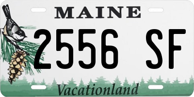 ME license plate 2556SF