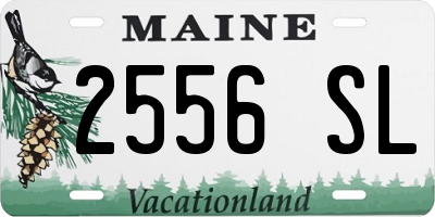 ME license plate 2556SL