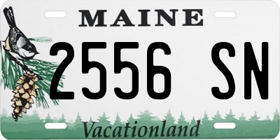 ME license plate 2556SN