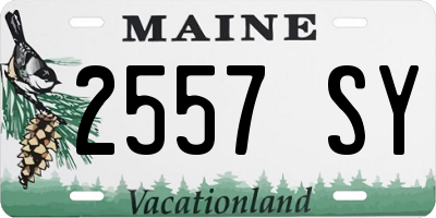 ME license plate 2557SY