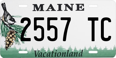 ME license plate 2557TC