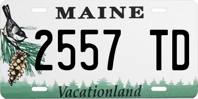 ME license plate 2557TD