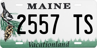 ME license plate 2557TS