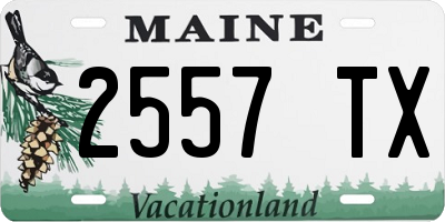 ME license plate 2557TX