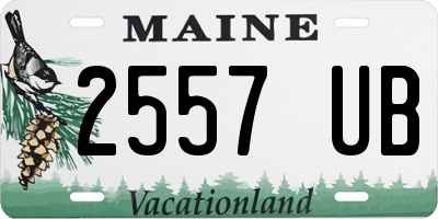 ME license plate 2557UB