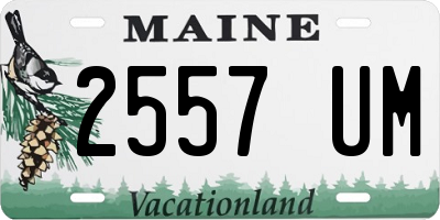 ME license plate 2557UM