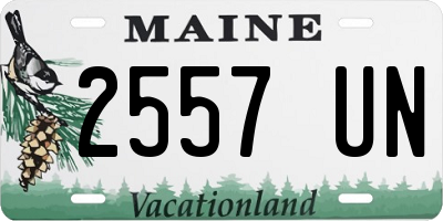 ME license plate 2557UN