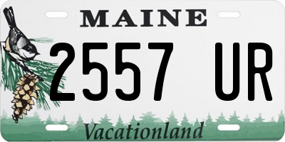 ME license plate 2557UR