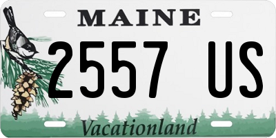 ME license plate 2557US