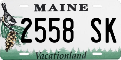 ME license plate 2558SK
