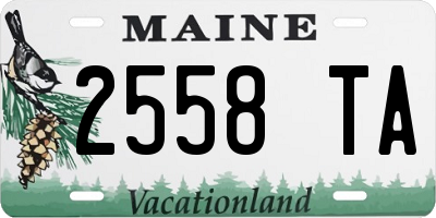 ME license plate 2558TA