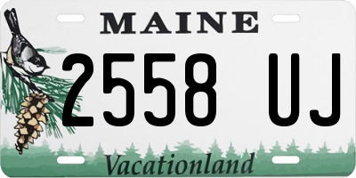 ME license plate 2558UJ