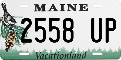 ME license plate 2558UP