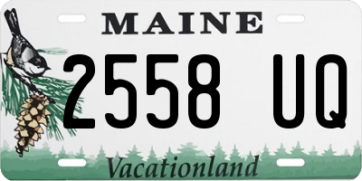 ME license plate 2558UQ