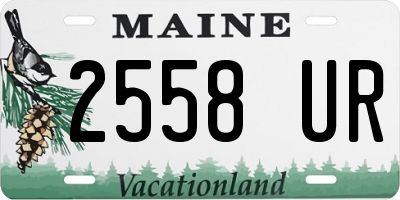 ME license plate 2558UR