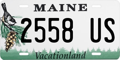 ME license plate 2558US