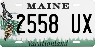 ME license plate 2558UX