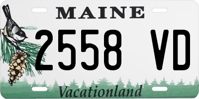 ME license plate 2558VD