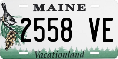 ME license plate 2558VE