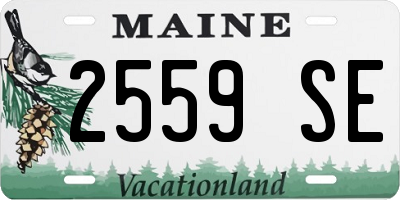 ME license plate 2559SE