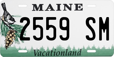 ME license plate 2559SM