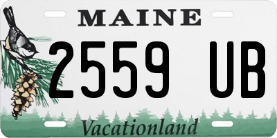 ME license plate 2559UB