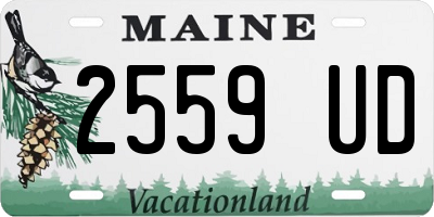 ME license plate 2559UD