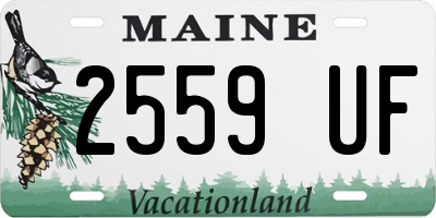 ME license plate 2559UF