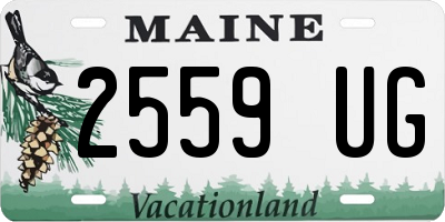 ME license plate 2559UG