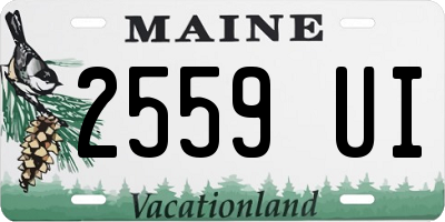 ME license plate 2559UI