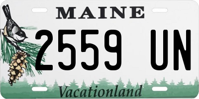 ME license plate 2559UN