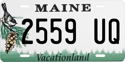 ME license plate 2559UQ