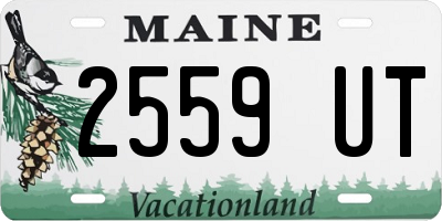 ME license plate 2559UT