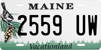 ME license plate 2559UW