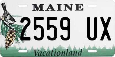 ME license plate 2559UX