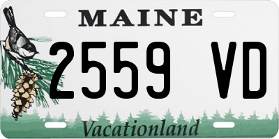 ME license plate 2559VD