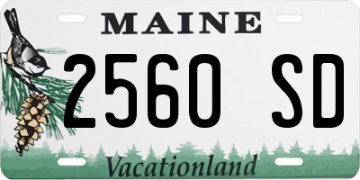 ME license plate 2560SD