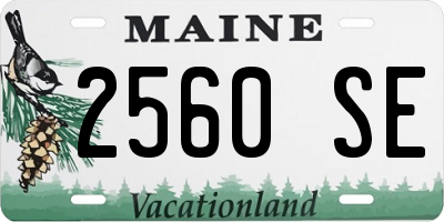 ME license plate 2560SE