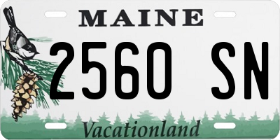 ME license plate 2560SN