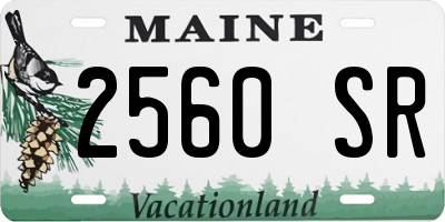 ME license plate 2560SR
