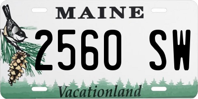 ME license plate 2560SW