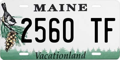 ME license plate 2560TF