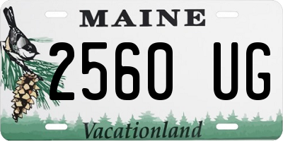 ME license plate 2560UG