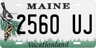 ME license plate 2560UJ