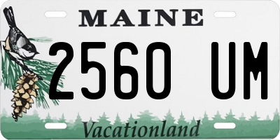 ME license plate 2560UM