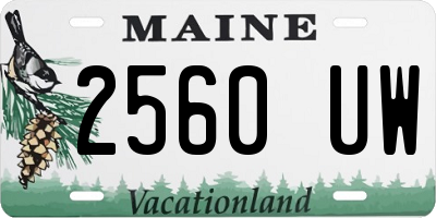 ME license plate 2560UW