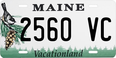 ME license plate 2560VC